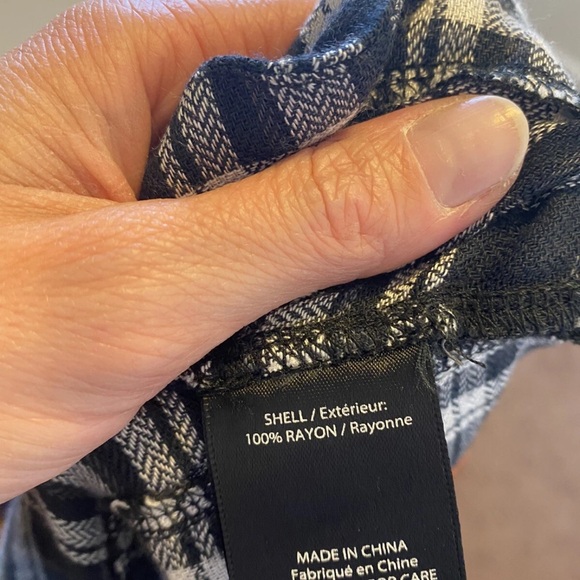 REVOLVE HEARTLOOM KASEY DRESS PLAID SHIRTDRESS BLACK WHITE TIE WAIST XS NEW $120 - Picture 11 of 11